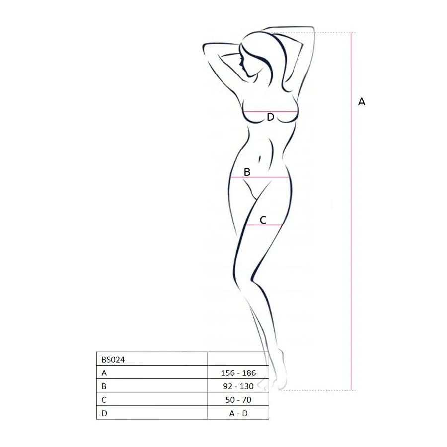 PASSION - WOMAN BS024 BODYSTOCK BRANCO TAMANHO ÚNICO